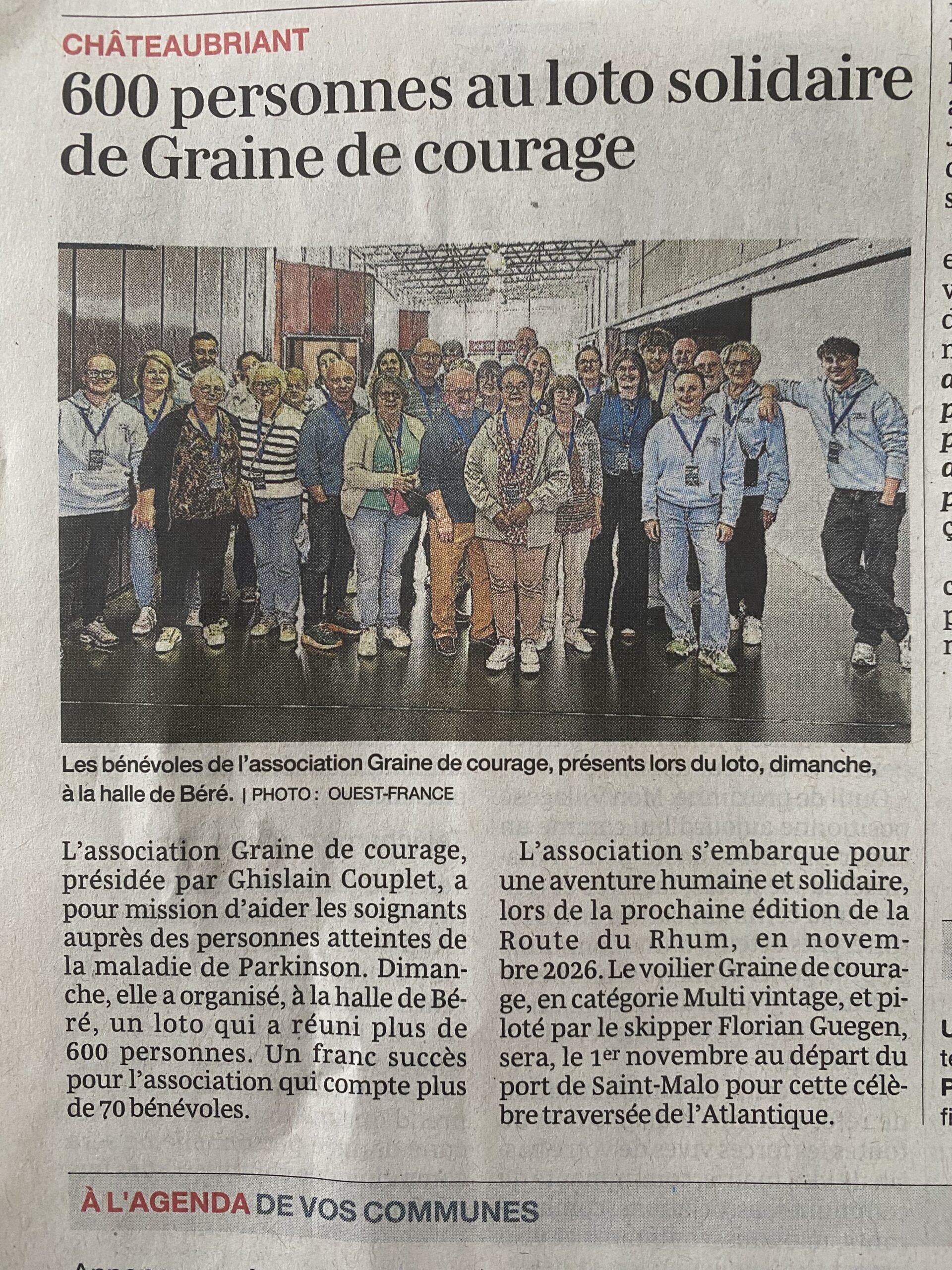 600 personnes au loto solidaire de Graine de Courage